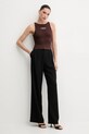 Топ La Mania BASIC.CROP.TOP коричневый SS25