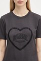 GANNI tricou din bumbac Heavy Cotton Heart Small gri T4178