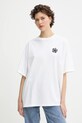 Bavlněné tričko Levi's GRAPHIC SHORT STACK TEE kulatý bílá A4924