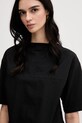 Sisley tricou din bumbac negru 3F1QL107K