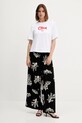 Bavlnené tričko Sisley 3I1XL107G biela SS25