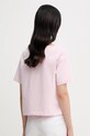Odzież Sisley t-shirt bawełniany 36W9L400N różowy