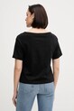 Odzież Sisley t-shirt bawełniany 36W9L400N czarny