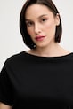Sisley tricou din bumbac negru 36W9L400N