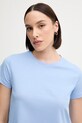Sisley t-shirt bawełniany niebieski 3I1XL107A