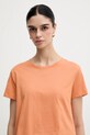 Odzież Sisley t-shirt bawełniany 3I1XL107A pomarańczowy