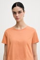 Îmbrăcăminte Sisley tricou din bumbac 3I1XL107A portocaliu