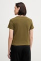 Oblačila Bombažna kratka majica Sisley 3I1XL107A zelena
