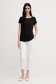 Sisley t-shirt 3Z12L107O czarny SS25