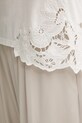 Sisley tricou din bumbac 3F1QL107M bej
