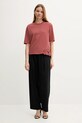 Sisley tricou din bumbac 3F1QL107M roz SS25