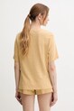 Одяг Льняна футболка Sisley 3UTFL107C зелений