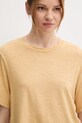 Льняна футболка Sisley зелений 3UTFL107C