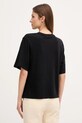Одежда Льняная футболка Sisley 3UTFL107C чёрный