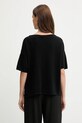 Odzież Sisley t-shirt z domieszką lnu 105GM106H czarny