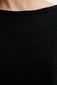 Sisley t-shirt z domieszką lnu 105GM106H czarny