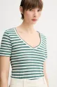 Marc O'Polo t-shirt bawełniany zielony 504219651293