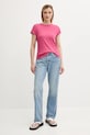 Памучна тениска Marc O'Polo 516210051549 розов SS25