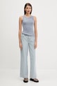 Bavlněný top Abercrombie & Fitch KI139.5316.250 modrá SS25