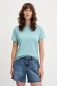 Abercrombie & Fitch t-shirt bawełniany bawełna turkusowy KI139.5527.270