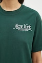 Pamučna majica Sporty & Rich Ny 94 zelena TO043606034GR10