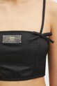 Топ GANNI Duchesse Nylon Strap чёрный W0483