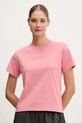 P.E Nation tricou din bumbac Rewind uni roz 252T175