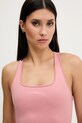 Pangaia top Plant-Stretch Ribbed Tank Top różowy 10002425