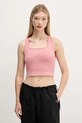 Топ Pangaia Plant-Stretch Ribbed Tank Top slim розовый 10002425