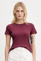 Hollister Co. t-shirt bawełniany bawełna bordowy KI339.5062.520
