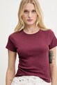 Hollister Co. t-shirt bawełniany bordowy KI339.5062.520