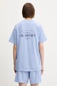 Odzież Sporty & Rich t-shirt bawełniany Wimbledon TO043612201BL59 niebieski