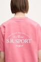 Sporty & Rich cotton t-shirt Wimbledon pink TO043612201P139