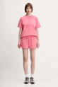 Βαμβακερό μπλουζάκι Sporty & Rich Wimbledon TO043612201P139 ροζ