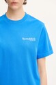 Sporty & Rich t-shirt bawełniany Health Is Wealth niebieski TO043622300BL67