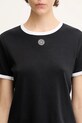 Sporty & Rich t-shirt bawełniany Srhwc Ringer czarny TO081622305BA01