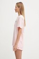 Sporty & Rich t-shirt bawełniany Health Script TO043620078P140 różowy SS25