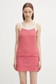 Sporty & Rich top Serif Logo Striped Terry Tank wzorzyste czerwony TO083602300ST67