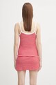 Odzież Sporty & Rich top Serif Logo Striped Terry Tank TO083602300ST67 czerwony