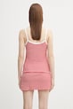 Clothing Sporty & Rich top Serif Logo Striped Terry Tank TO083602300ST67 red