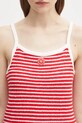 Sporty & Rich top Serif Logo Striped Terry Tank czerwony TO083602300ST67