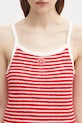 Sporty & Rich top Serif Logo Striped Terry Tank red TO083602300ST67