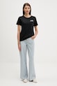 Bavlněné tričko Converse 10027759.A02 černá SS25