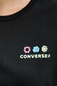 Bavlněné tričko Converse 10027759.A02 černá