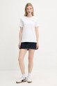 Хлопковая футболка Converse 10027759.A01 белый SS25