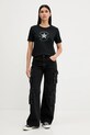 Converse t-shirt bawełniany 10027751.A02 czarny SS25