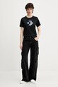 Converse t-shirt bawełniany 10027752.A01 czarny SS25