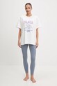 Bavlnené tričko JOYINME Boxy Tshirt.Boxy biela SS25
