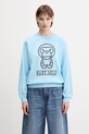 Pamučna dukserica A Bathing Ape Baby Milo Volume Sleeve Crewneck print plava 2L30213005