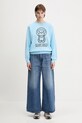 Бавовняна кофта A Bathing Ape Baby Milo Volume Sleeve Crewneck 2L30213005 блакитний